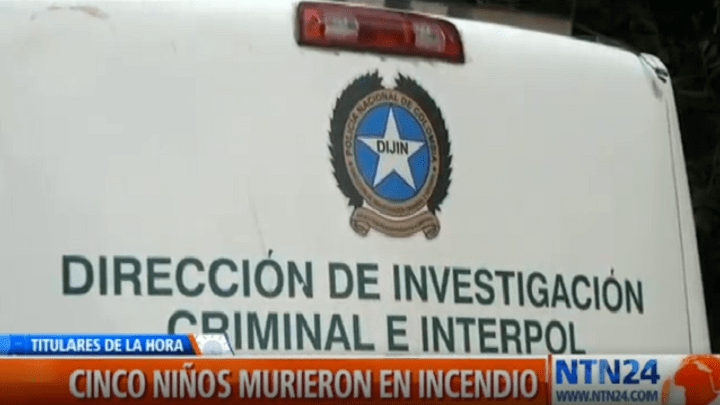 Cinco niños murieron en incendio en Colombia