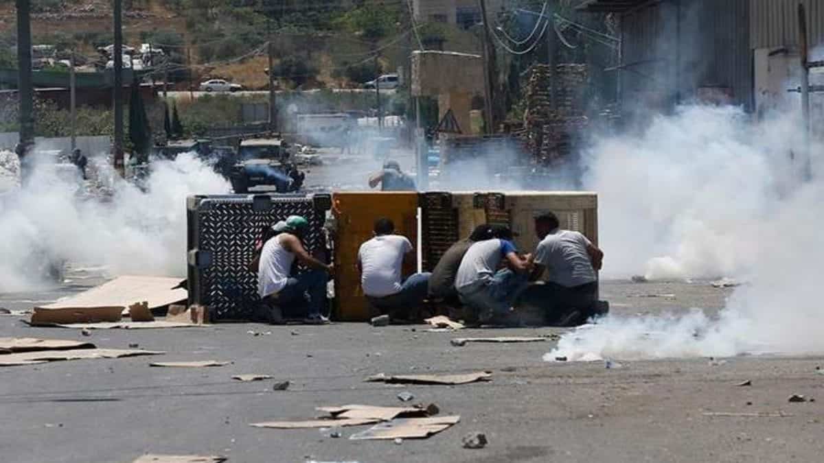 Enfrentamientos entre palestino y el Ejército de Israel. Foto: EFE