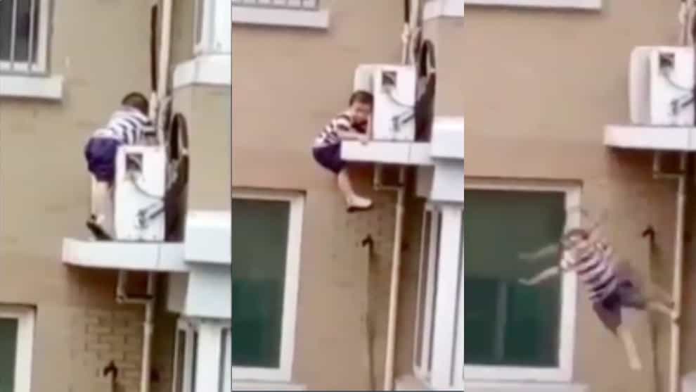 Video: hombre salvó a un niño de dos años que cayó de un quinto piso