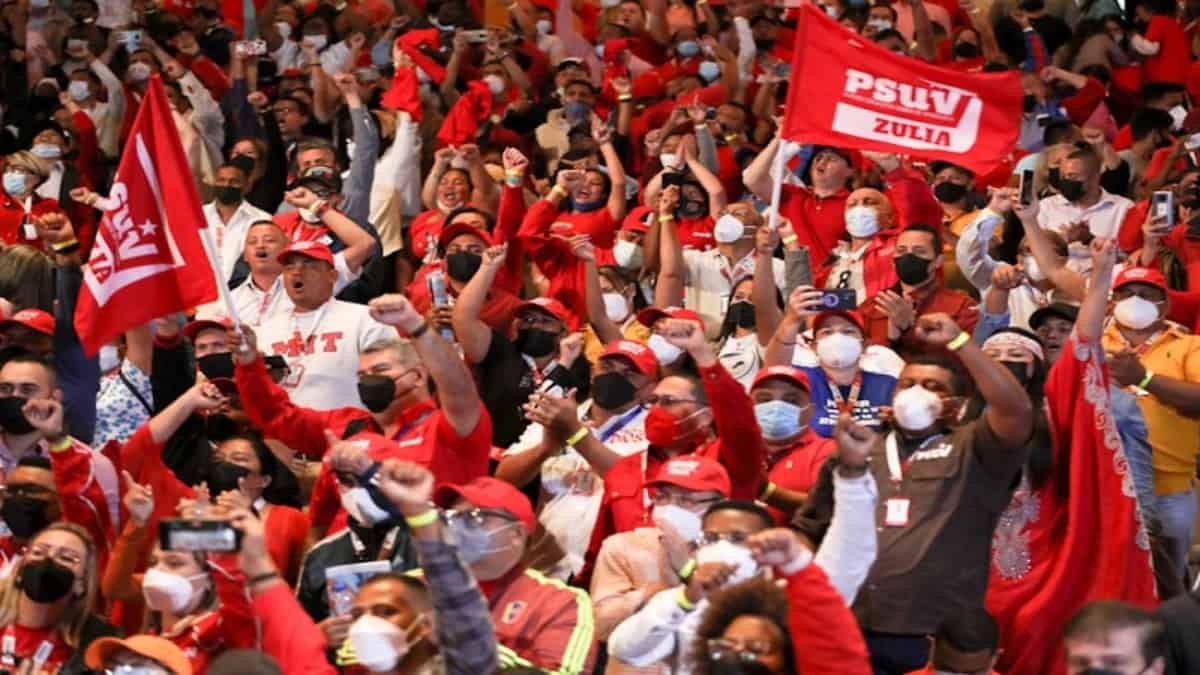 Respaldo a la invasión rusa en el quinto congreso del PSUV. Foto: VTV