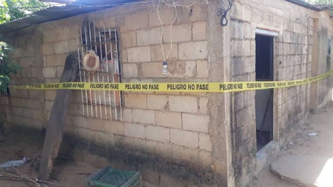 Casa donde vivían los niños con su madre y abuelo