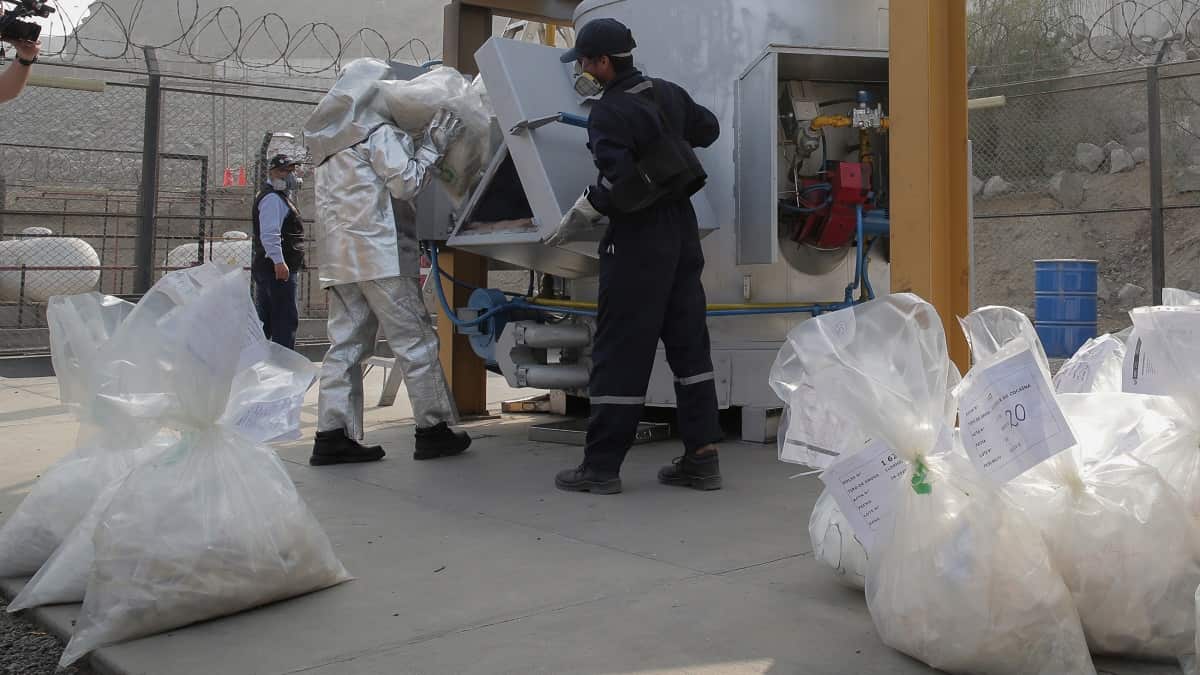Perú destruyó 19 toneladas de drogas decomisadas en la pandemia