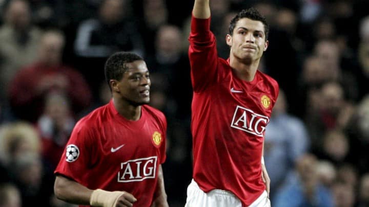 Patrice Evra y Cristiano Ronaldo