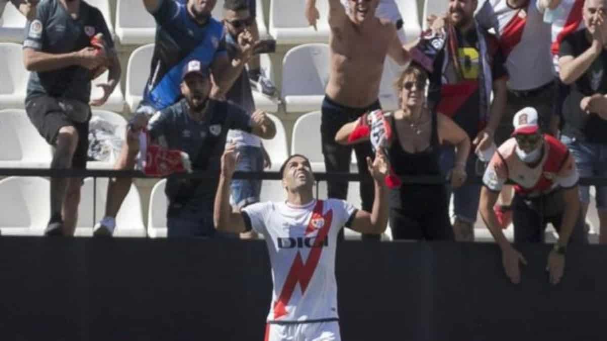 Radamel Falcao marcó en su debut con el Rayo Vallecano. Foto: La Liga Radamel Falcao marcó en su debut con el Rayo Vallecano. Foto: La Liga