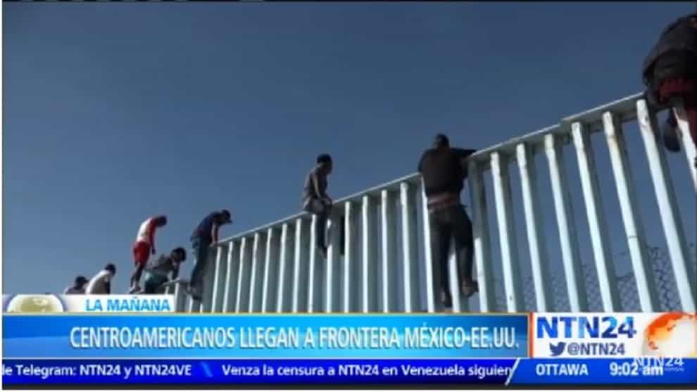 Un grupo de migrantes centroamericanos ya llegó a la frontera entre México y EE. UU. frontera-México