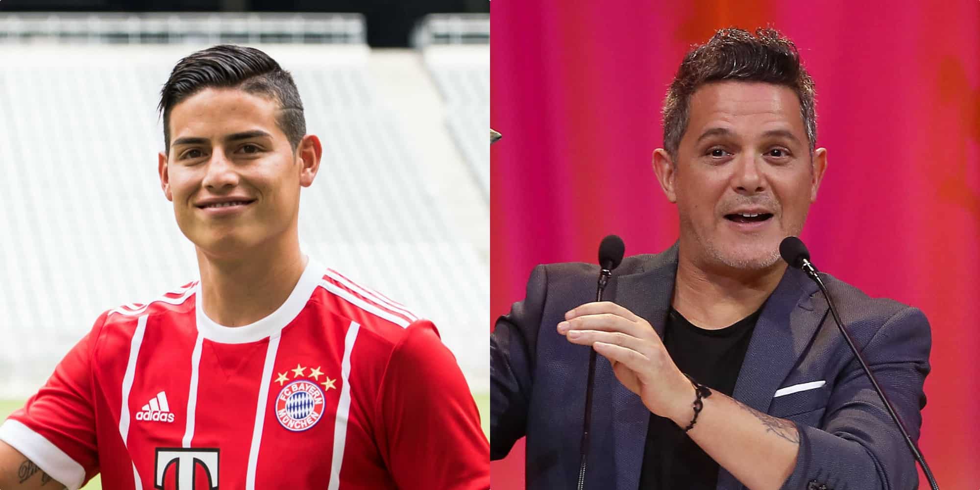 James Rodríguez y Alejandro Sanz