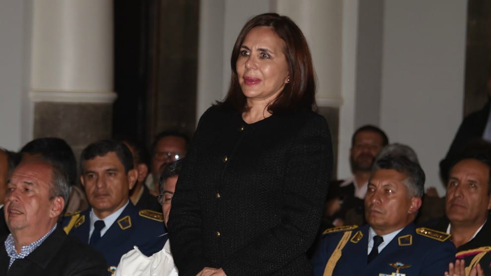 canciller boliviana Karen Longaric