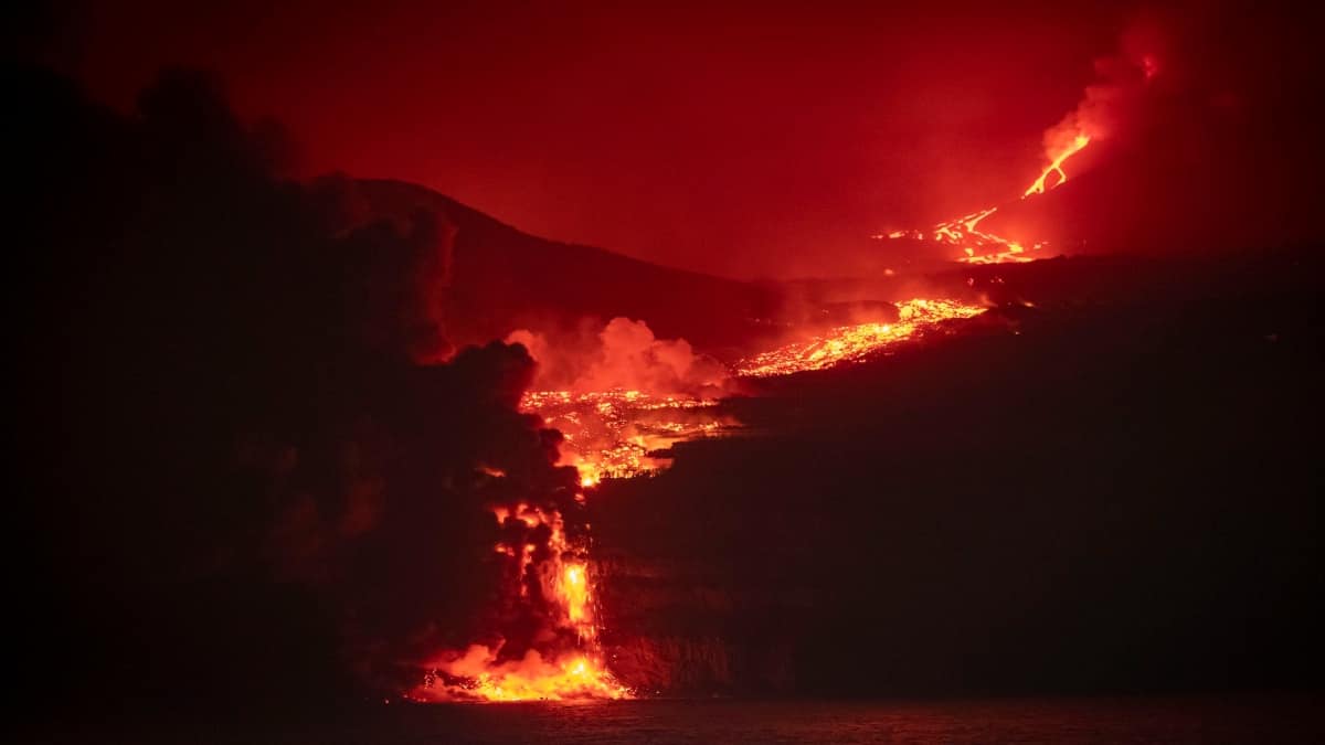 Lava del volcán en La Palma. Foto: El País