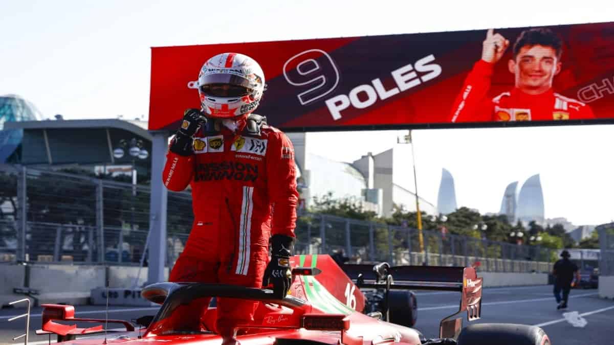 Charles Leclerc, piloto de Ferrari, saldrá primero en el GP de Azerbaiyán. Foto: AFP