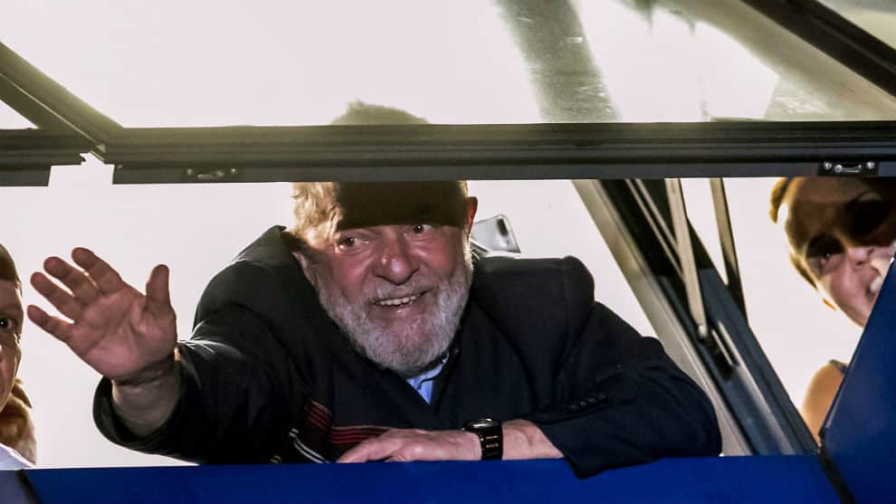 Lula da Silva en central de trabajadores