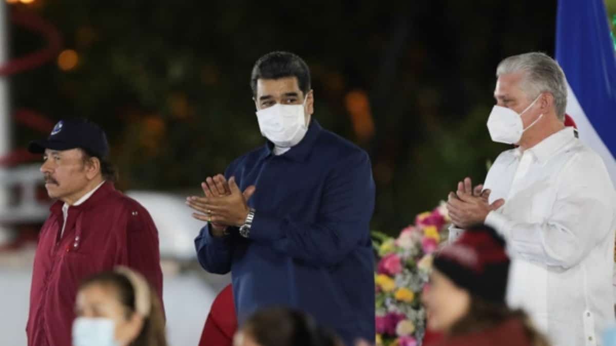 Daniel Ortega, Nicolás Maduro y Miguel Díaz-Canel | Foto: EFE