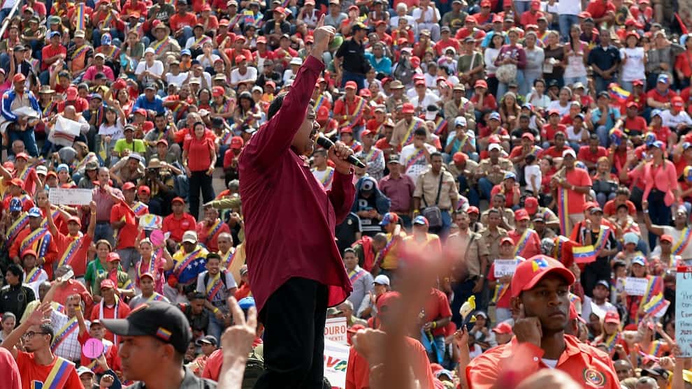 Nicolás Maduro en marcha oficialista/ Foto: AFP