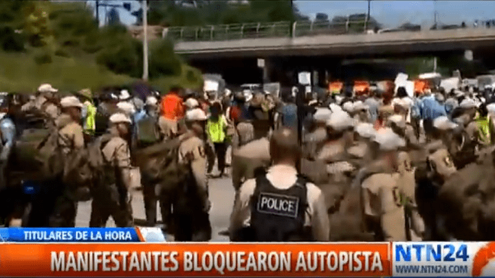 Manifestantes bloquearon autopista en Chicago