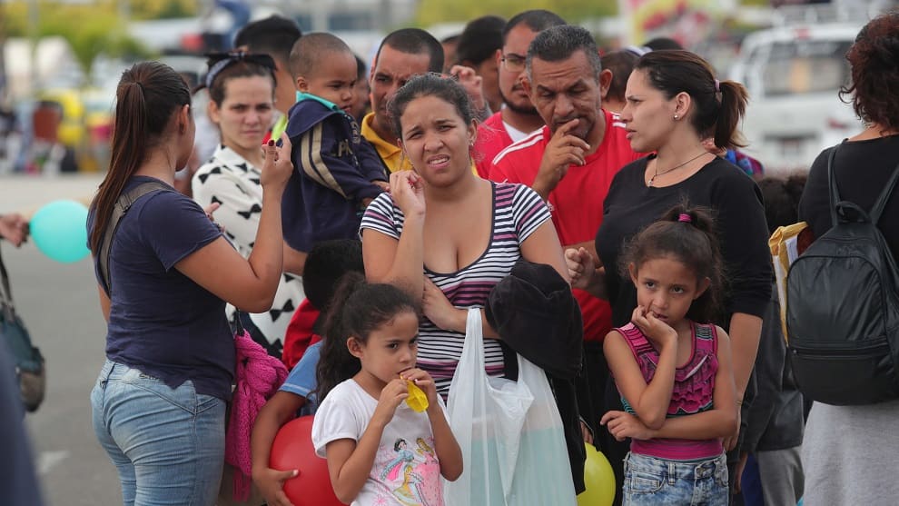 Migrantes venezolanos en Ecuador/ Foto: EFE