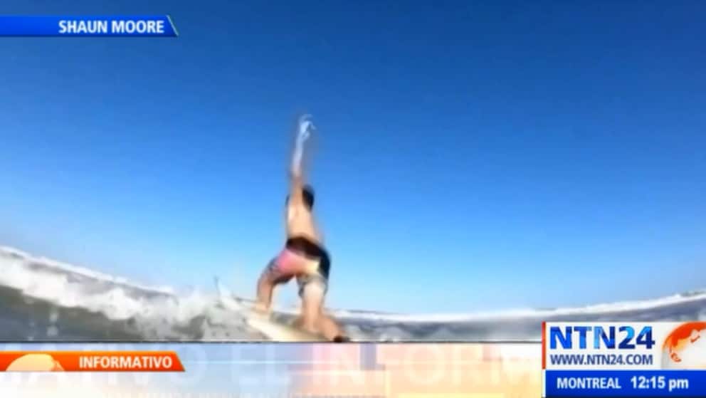 Video: niño de siete años chocó su tabla de surfear contra un tiburón mientras nadaba