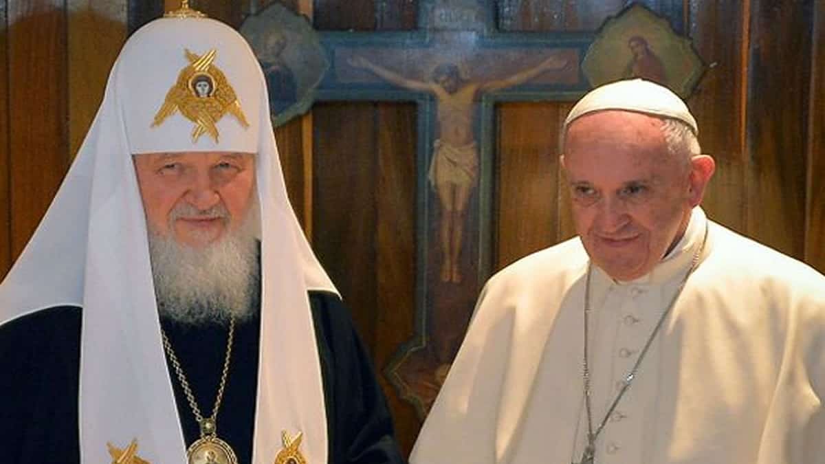 Papa Francisco y patriarca ruso Kirill