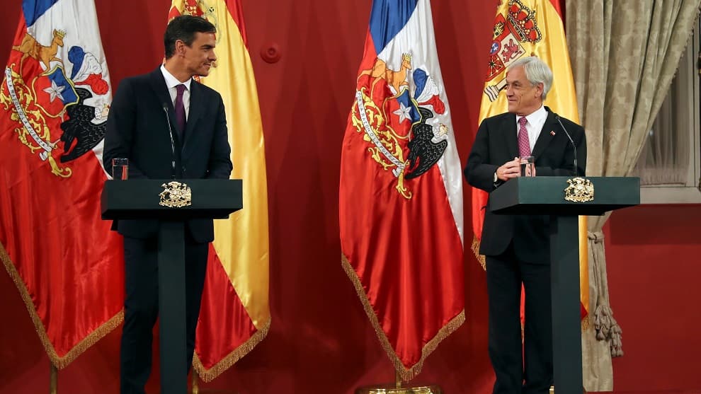 Pedro Sánchez y Sebastián Piñera/ Foto: EFE