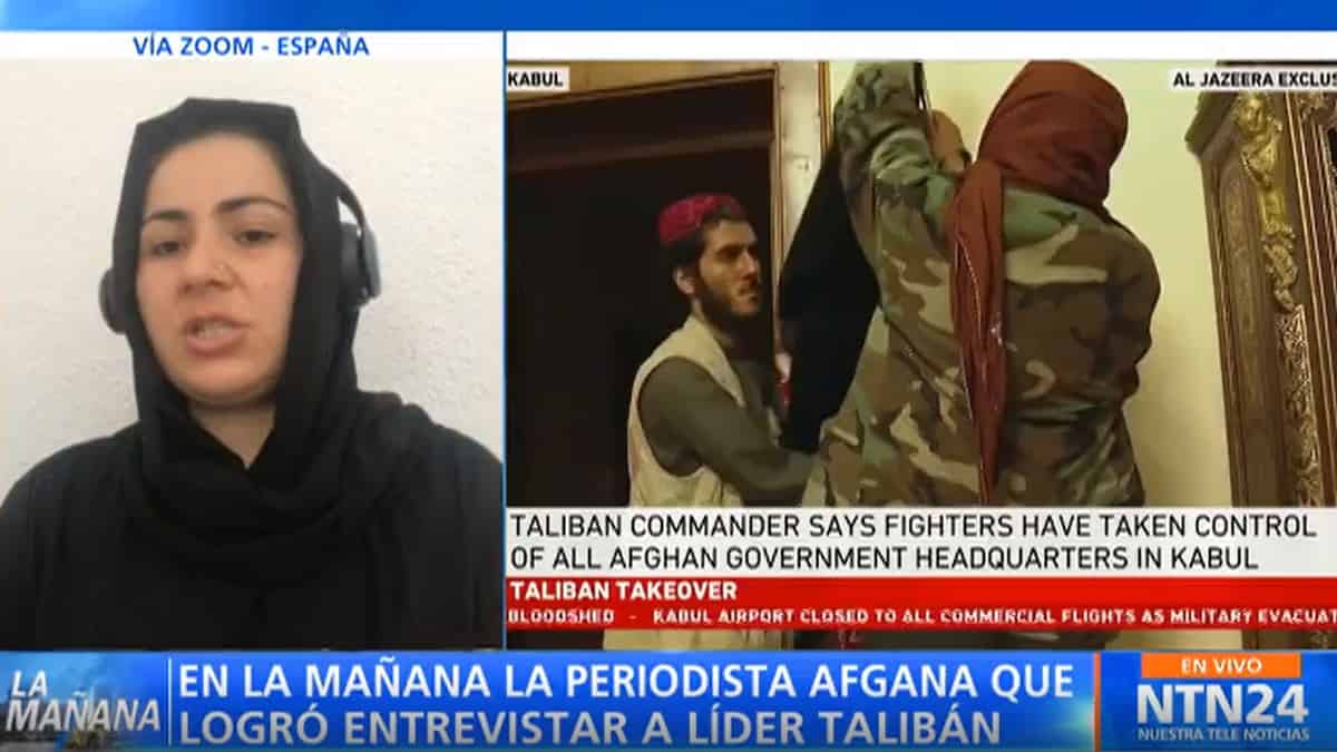 Periodista afgana que entrevistó a un líder talibán relató lo que vivió ante de huir de su país