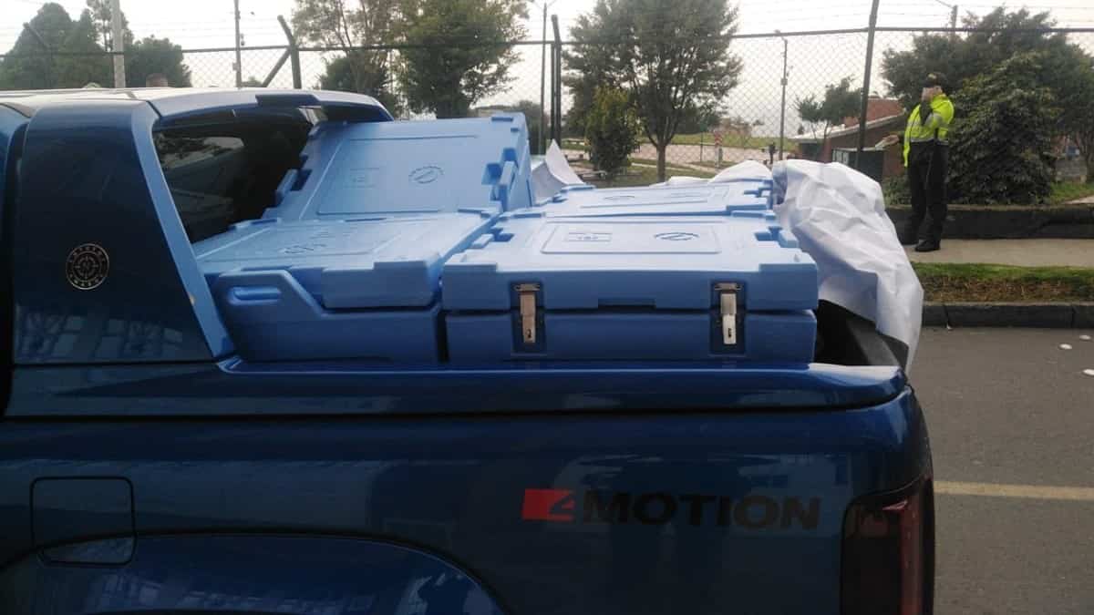 Recuperan camioneta para transportar vacunas anticovid que había sido robada en Colombia