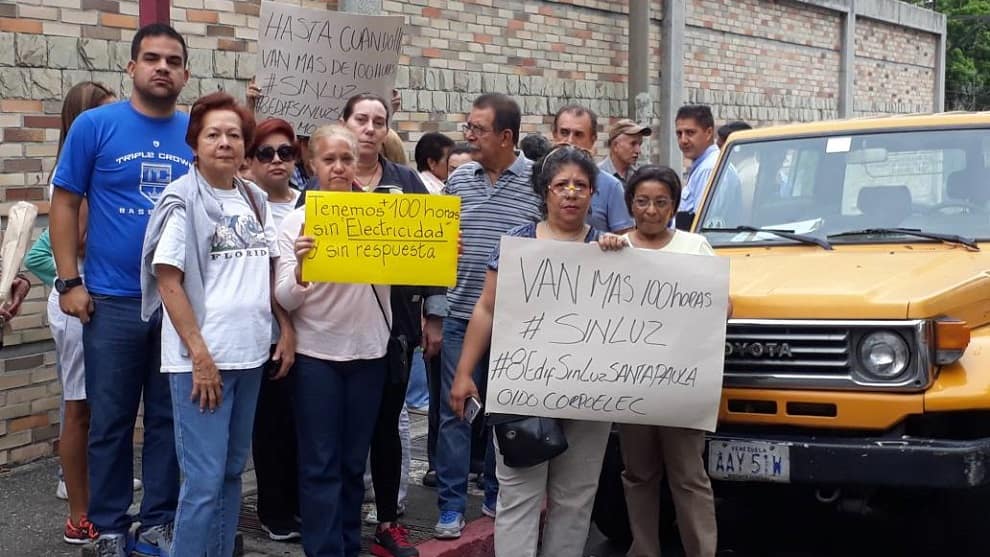 Protesta en El Cafetal/ Foto: Cortesía