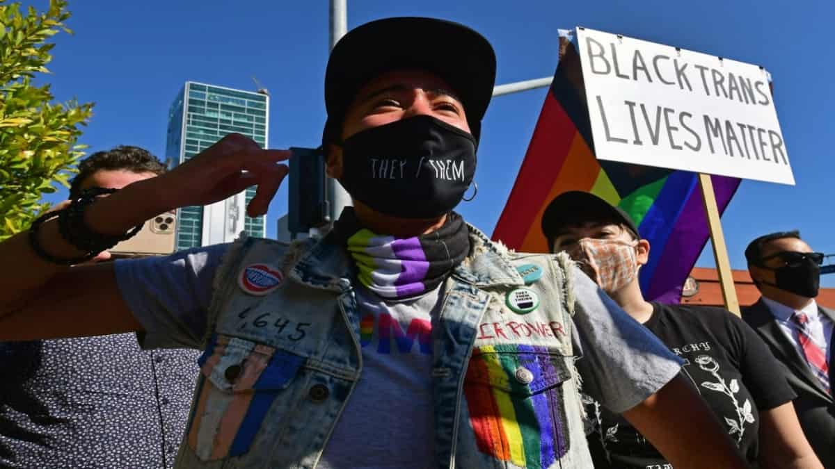 Protestas en la sede principal de Netflix. Foto: AFP