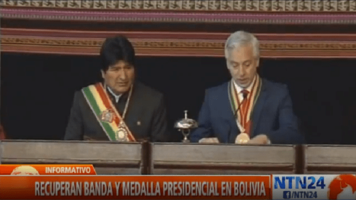 Medalla y banda presidencial de Bolivia