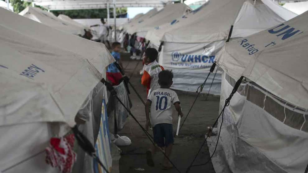 Venezolanos refugiados en Roraima