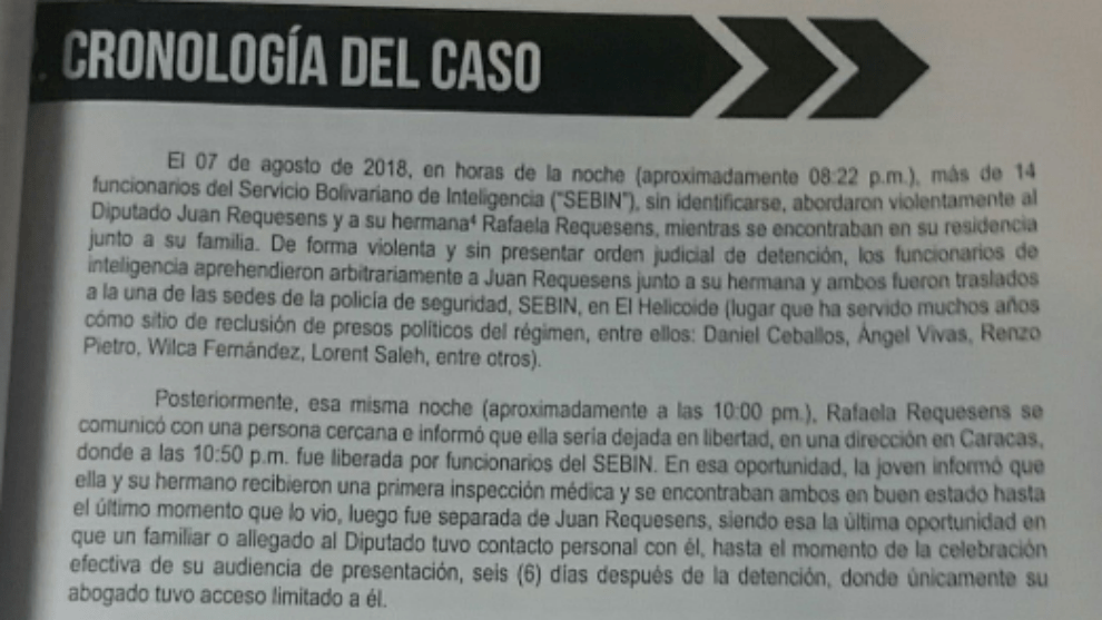 diputado asamblea nacional requesens documento