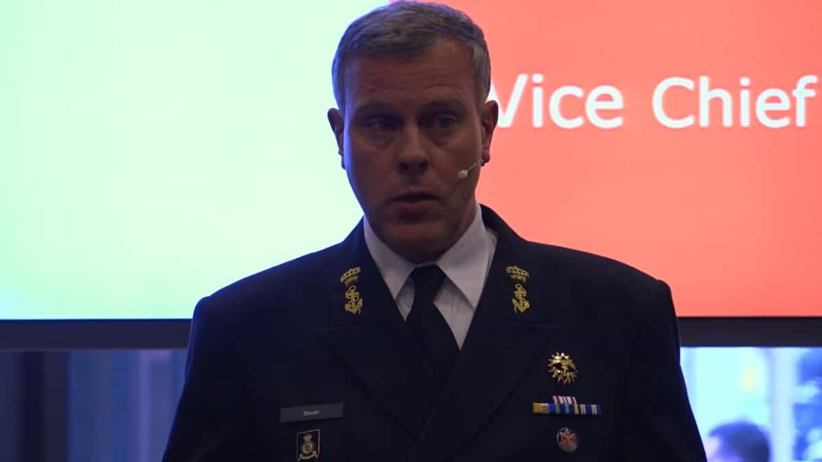 Rob Bauer, presidente del Comité Militar de la OTAN. Foto: Centre of Innovation