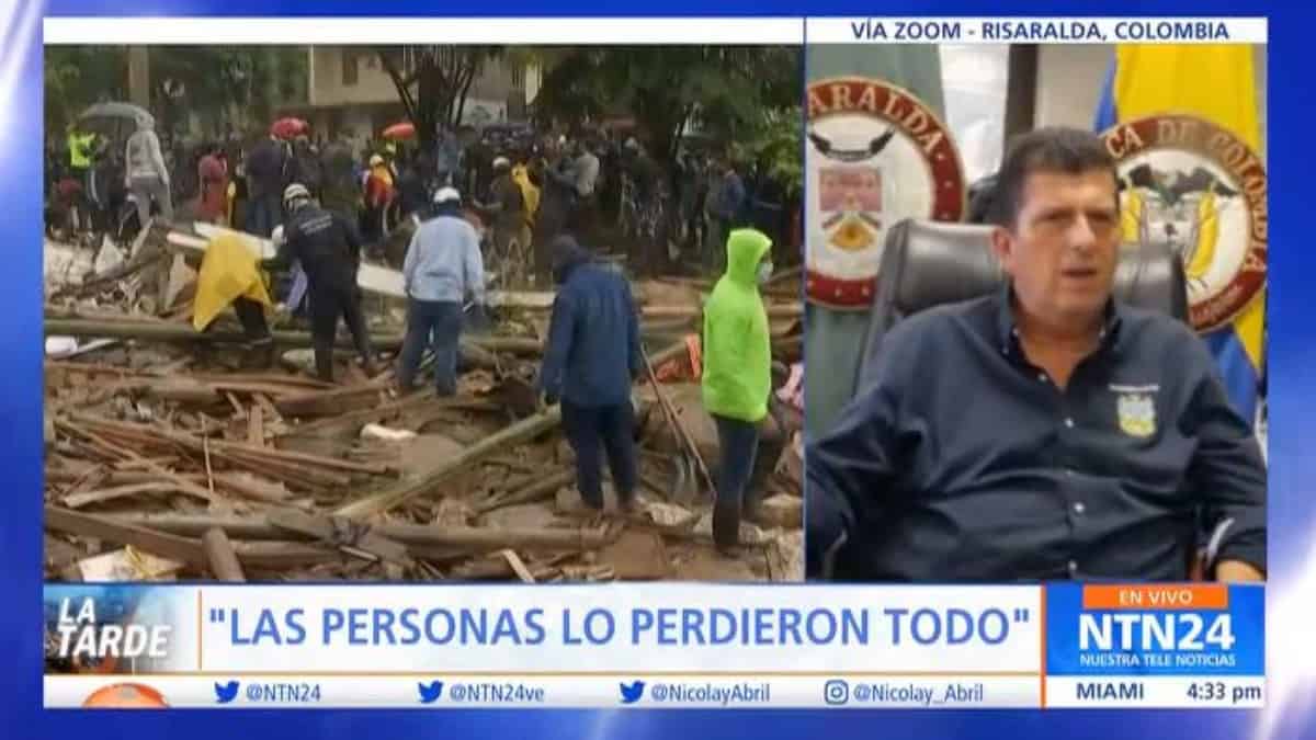 "La gente lo perdió todo": Gobernador de Risaralda tras derrumbe en Pereira