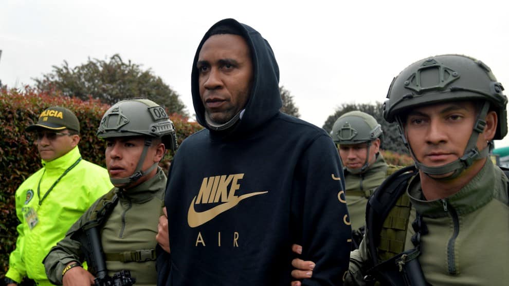 Exfutbolista colombiano fue extraditado a EE.UU. por narcotráfico