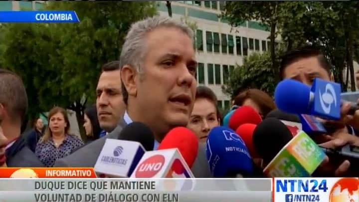 Presidente Iván Duque expresa voluntad de diálogo con el ELN