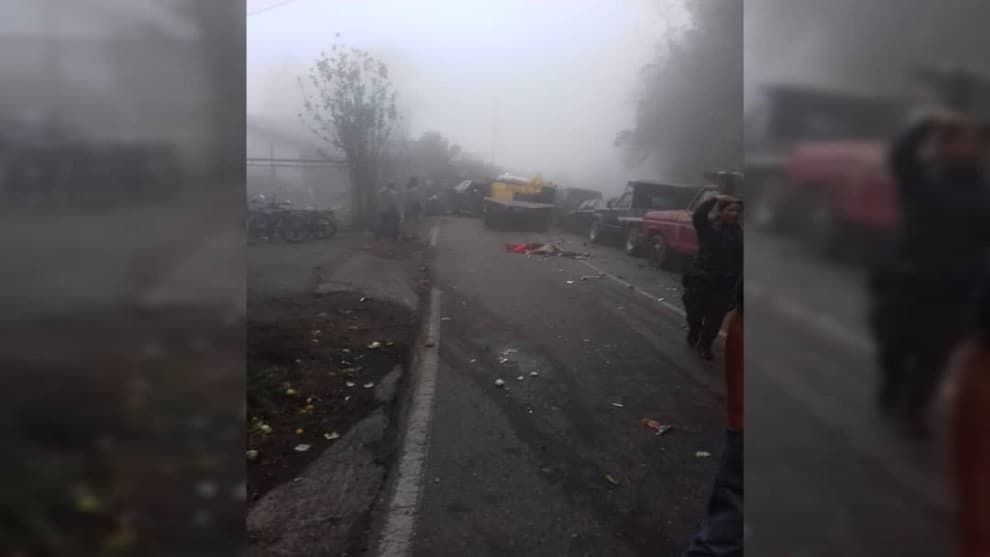 Foto: Twitter Trágico accidente en cola para surtir combustible en la Colonia Tovar
