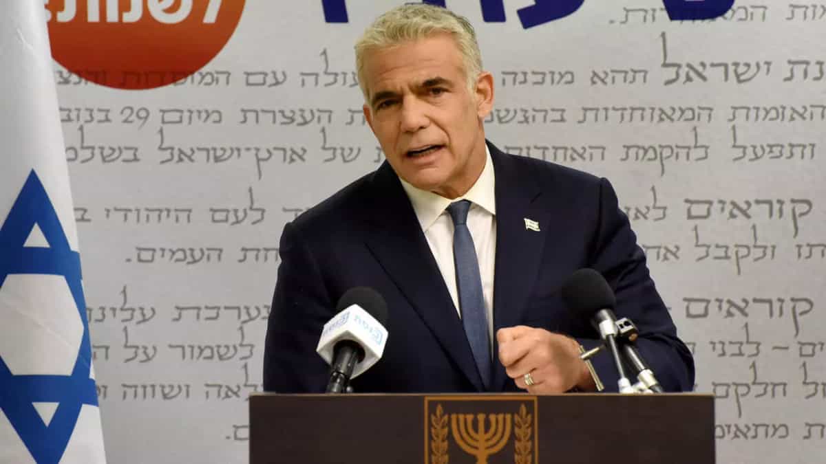 Yair Lapid, ministro de Exteriores israelí. Foto: AFP