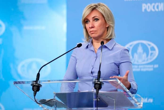 Maria Zakharova, portavoz del Ministerio de Exteriores ruso.